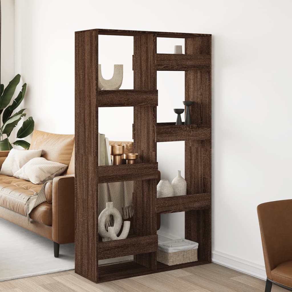 Romdeler brun eik 100x33x175 cm konstruert tre