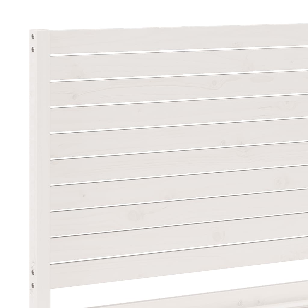 Ekstra lang sengeramme uten madrass hvit 180x220 cm heltre