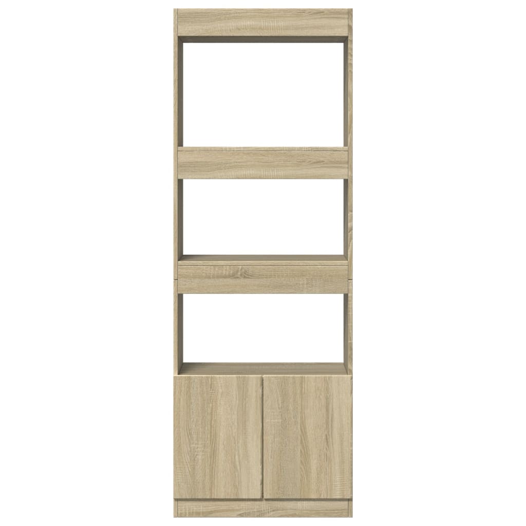 Highboard sonoma eik 63x33x180 cm konstruert tre
