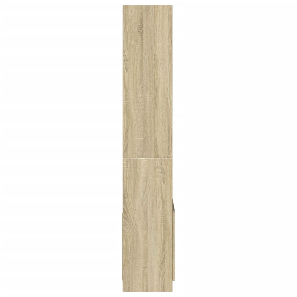Highboard sonoma eik 63x33x180 cm konstruert tre