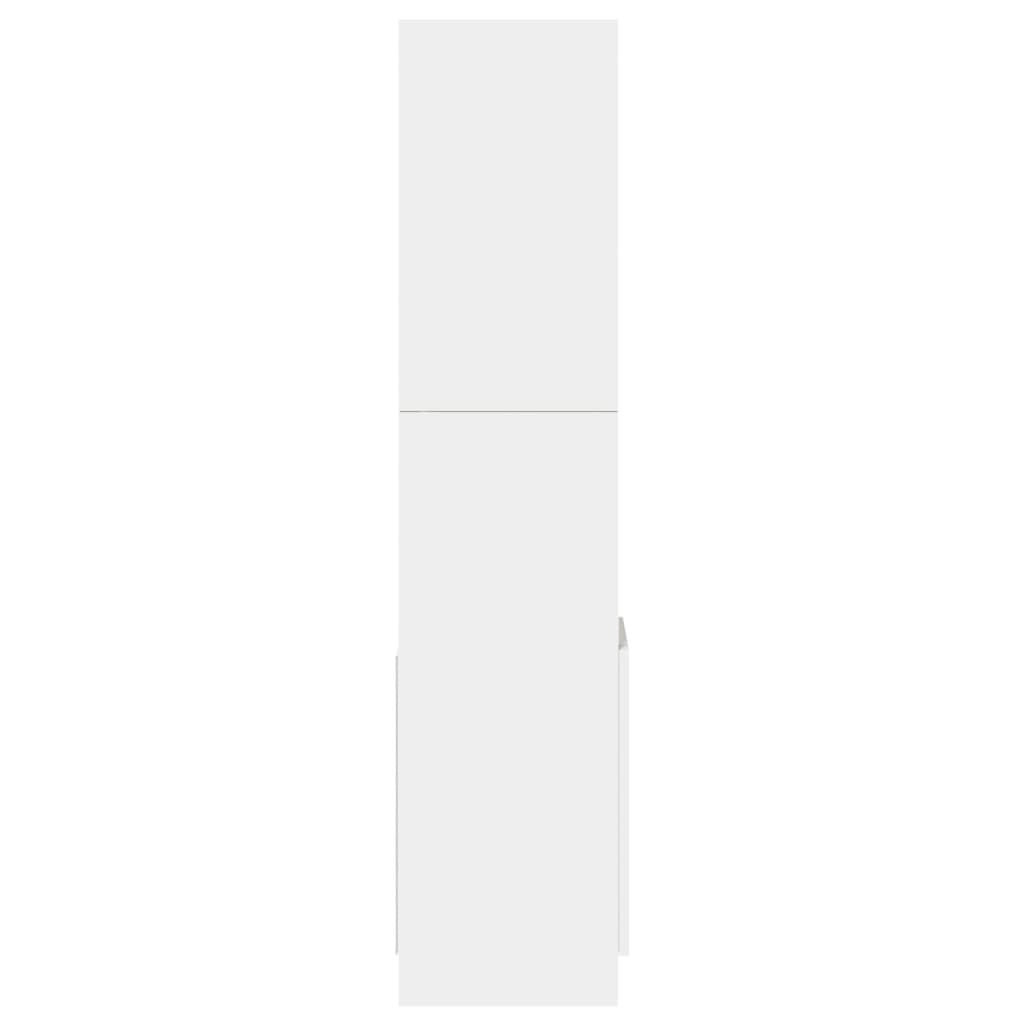Highboard hvit 92x33x140 cm konstruert tre
