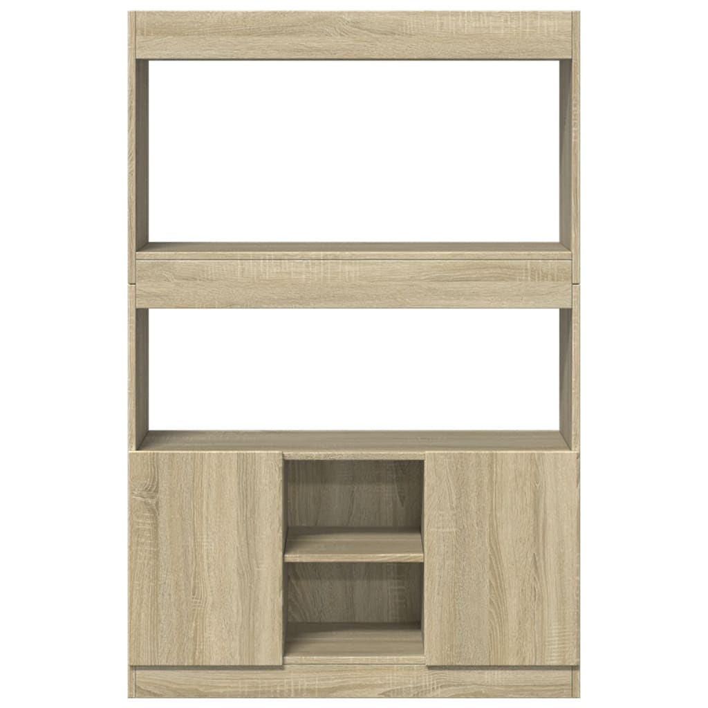 Highboard sonoma eik 92x33x140 cm konstruert tre