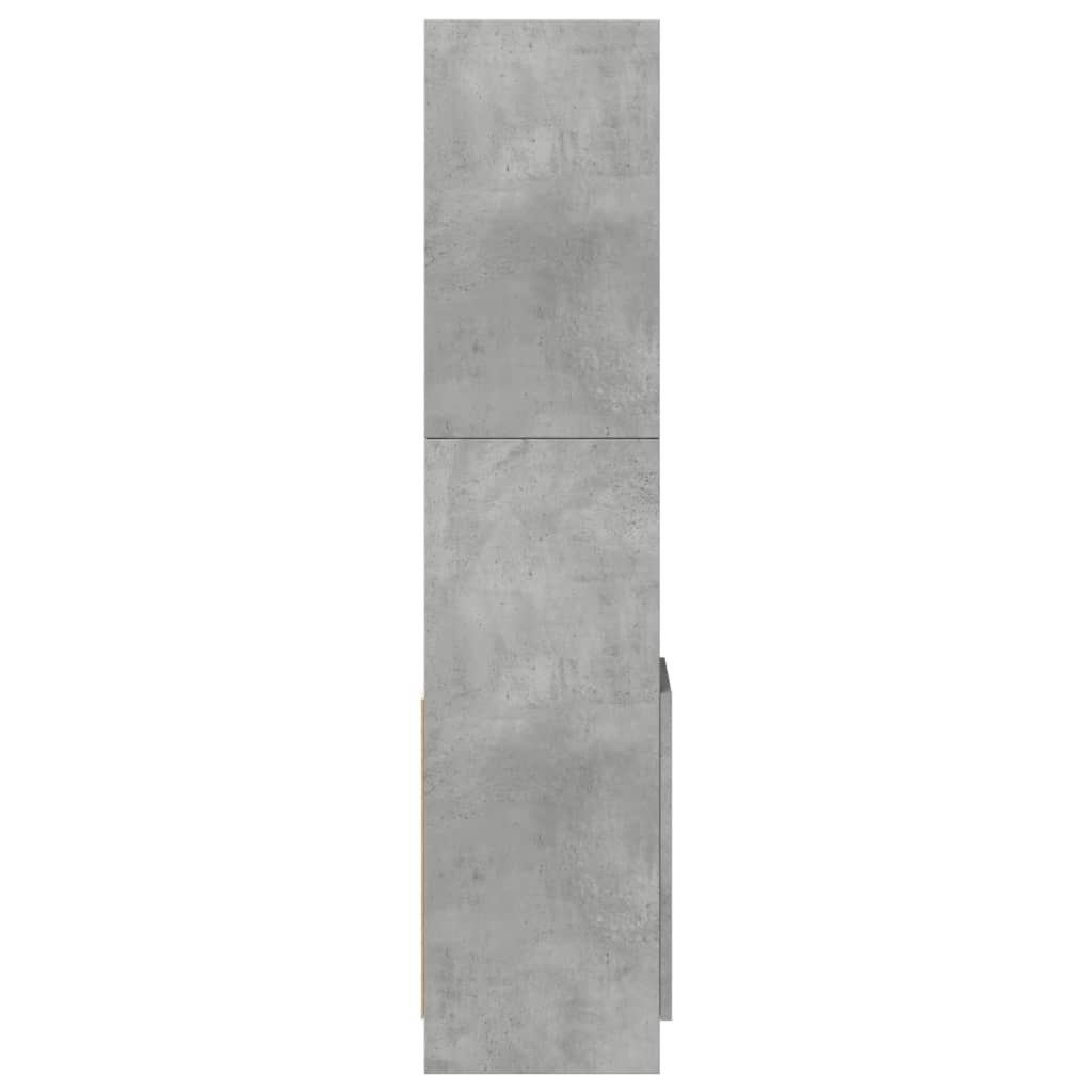 Highboard betonggrå 92x33x140 cm konstruert tre