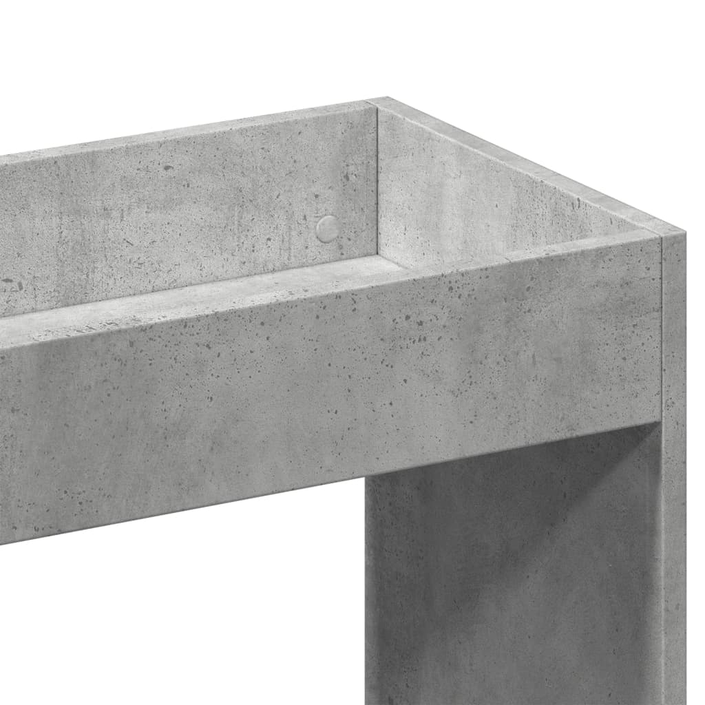 Highboard betonggrå 92x33x140 cm konstruert tre