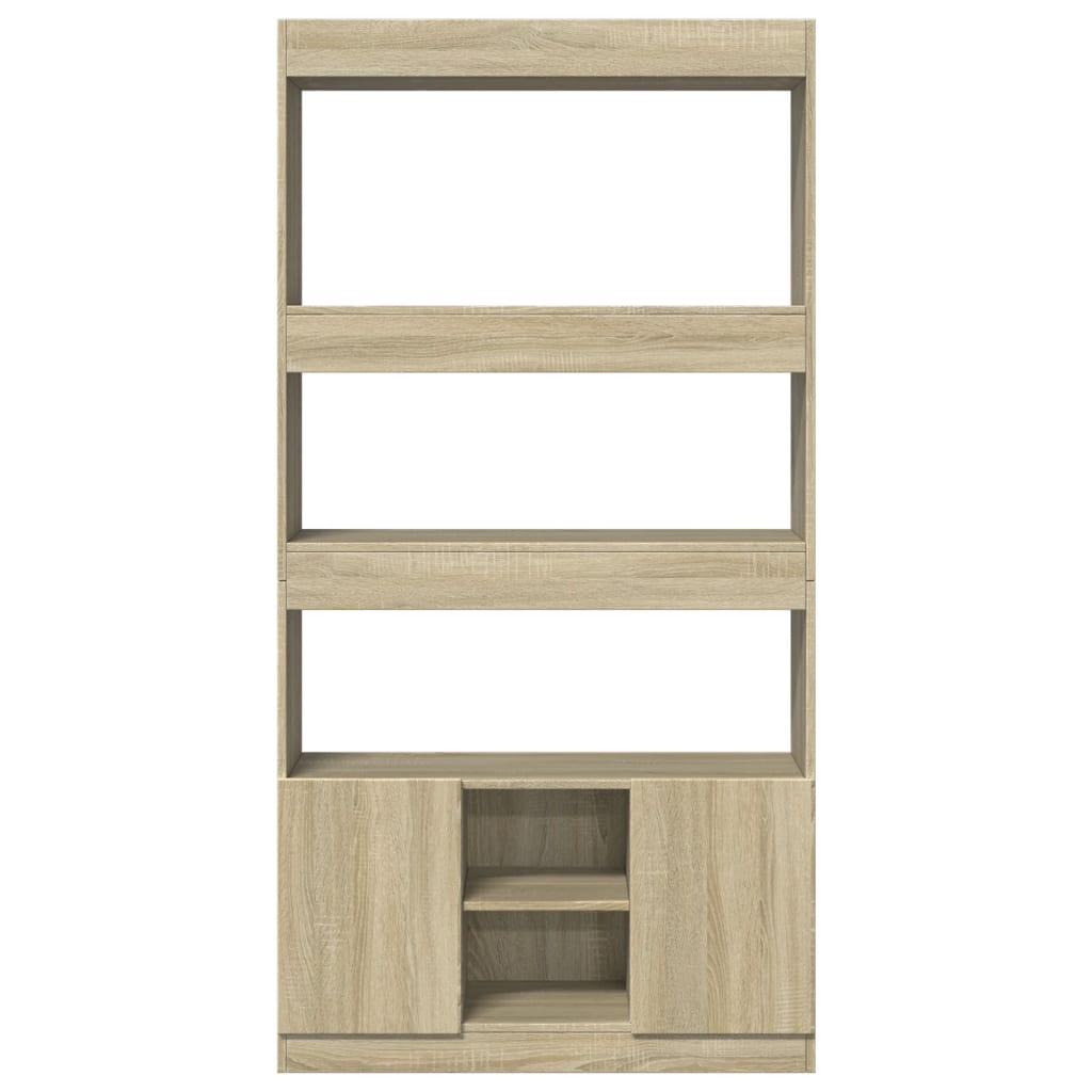 Highboard sonoma eik 92x33x180 cm konstruert tre
