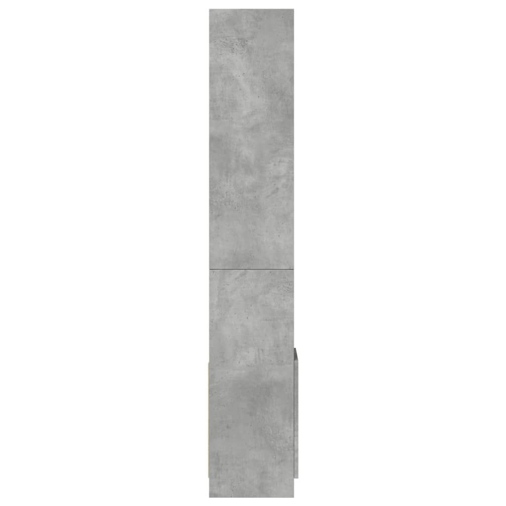Highboard betonggrå 92x33x180 cm konstruert tre