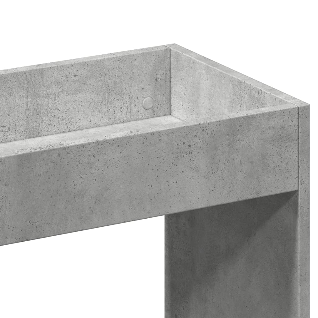 Highboard betonggrå 92x33x180 cm konstruert tre