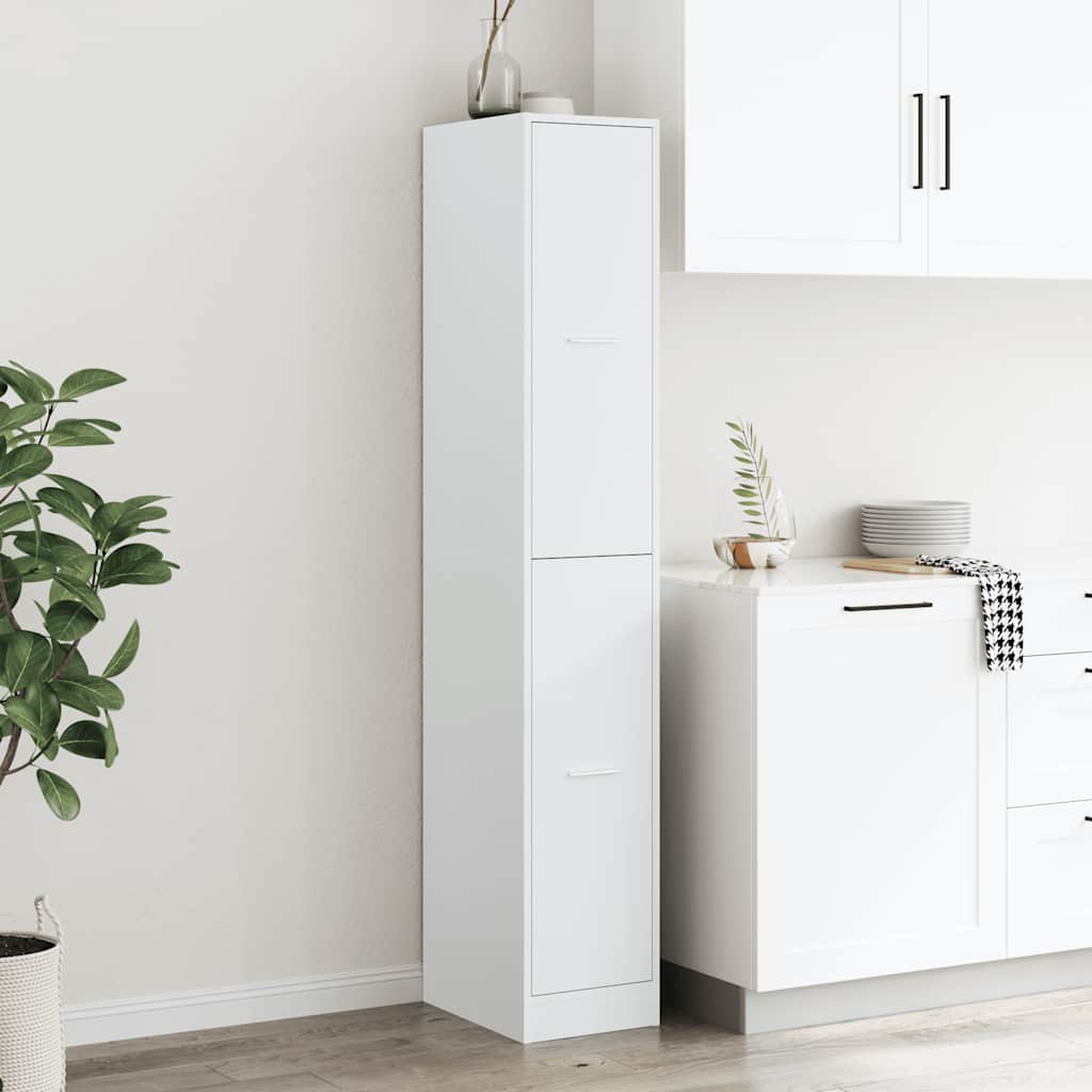 Apotekskap hvit 30x41x174,5 cm konstruert tre