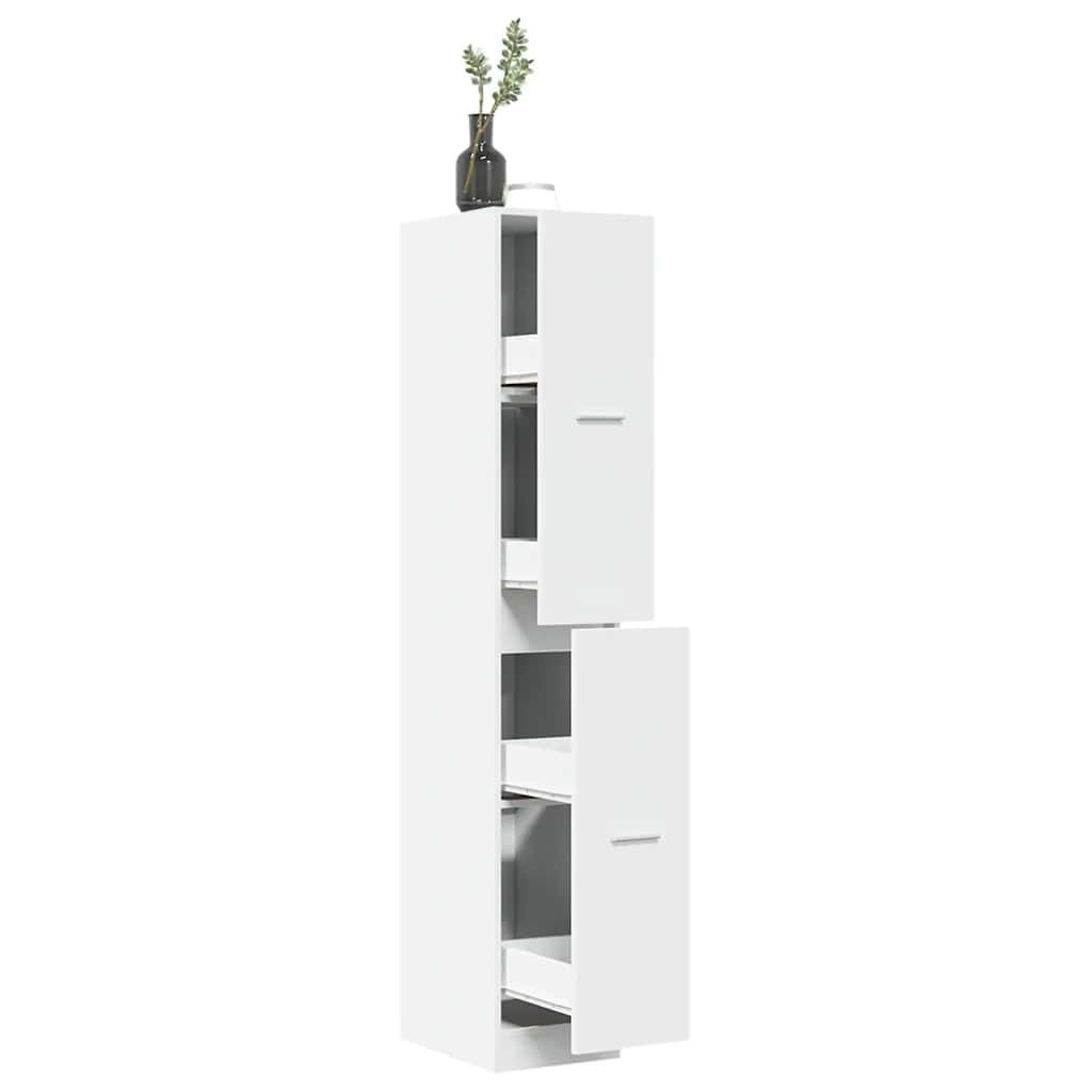 Apotekskap hvit 30x41x174,5 cm konstruert tre