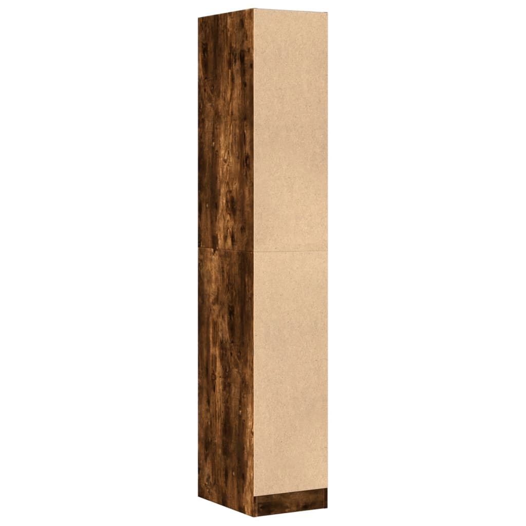 Apotekskap røkt eik 30x41x174,5 cm konstruert tre