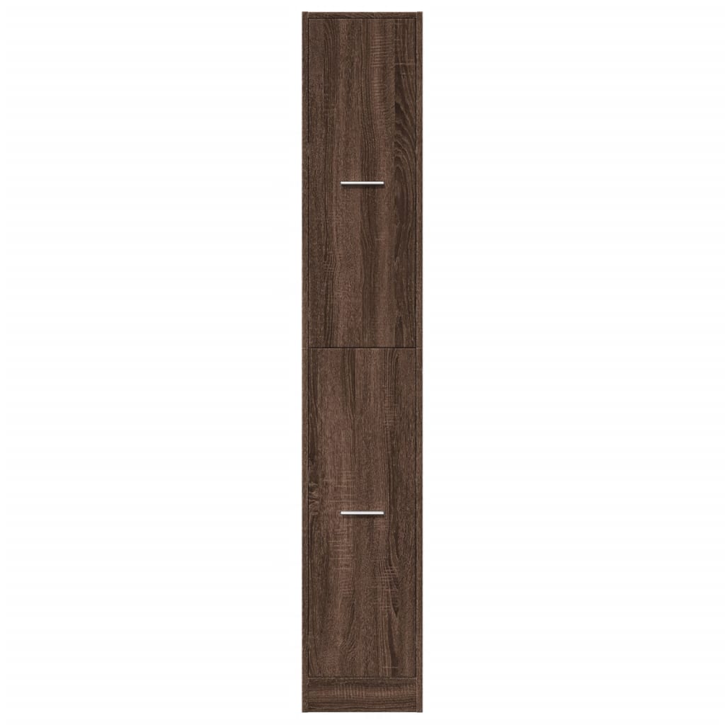 Apotekskap brun eik 30x41x174,5 cm konstruert tre