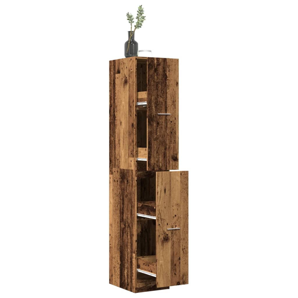 Apotekskap gammelt tre 30x41x174,5 cm konstruert tre