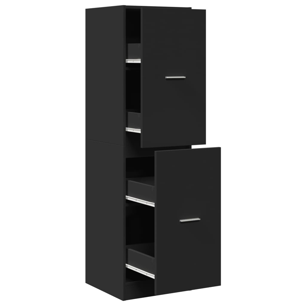 Apotekskap svart 40x41x144,5 cm konstruert tre