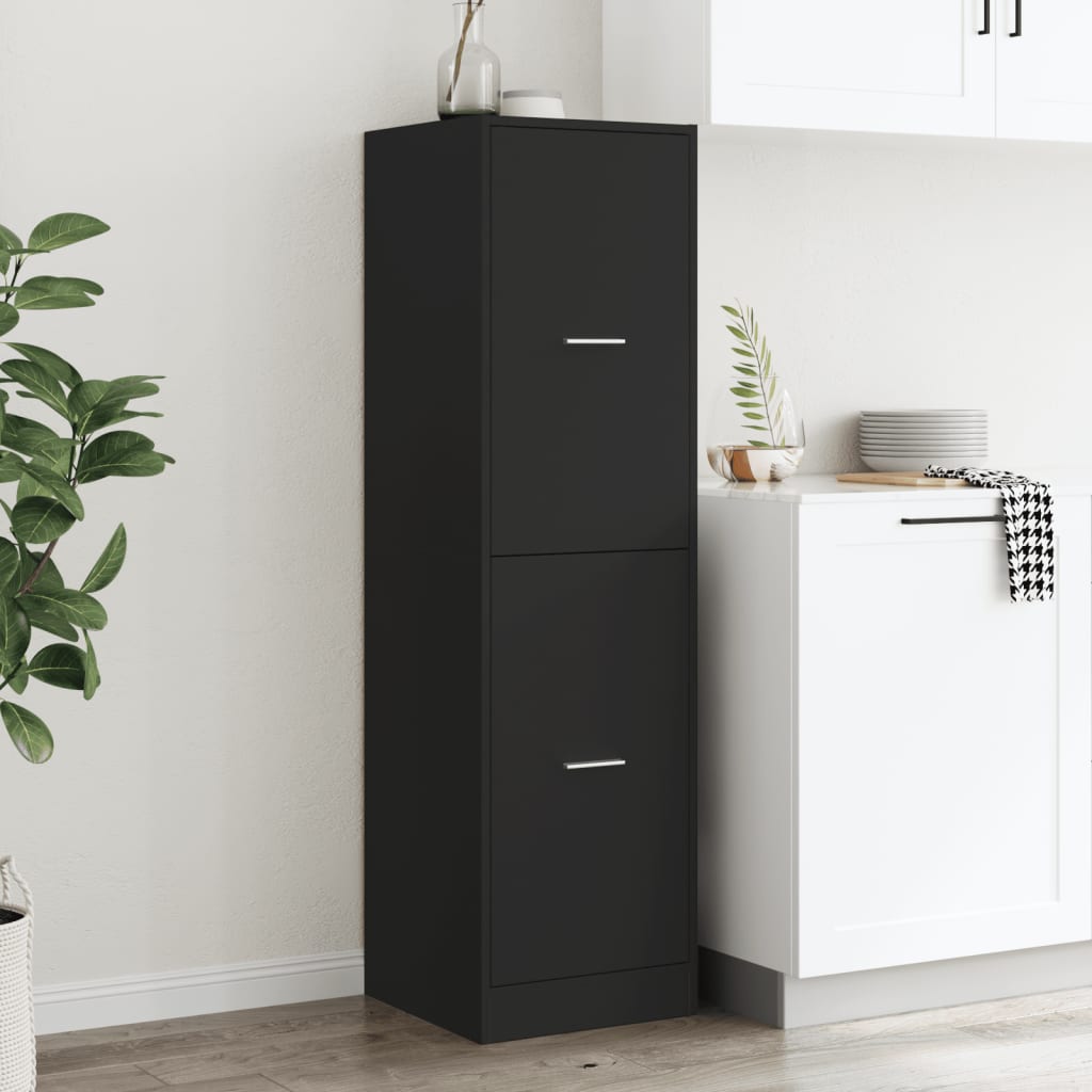Apotekskap svart 40x41x144,5 cm konstruert tre