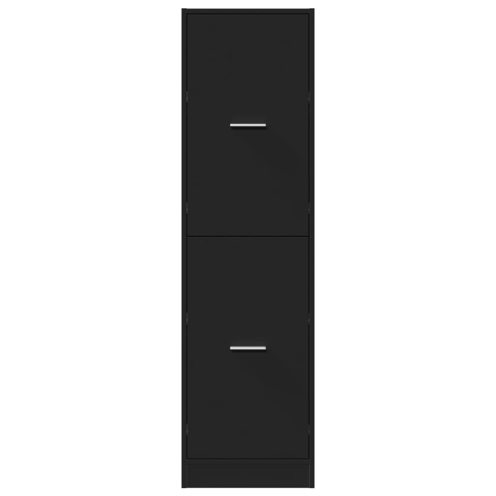 Apotekskap svart 40x41x144,5 cm konstruert tre