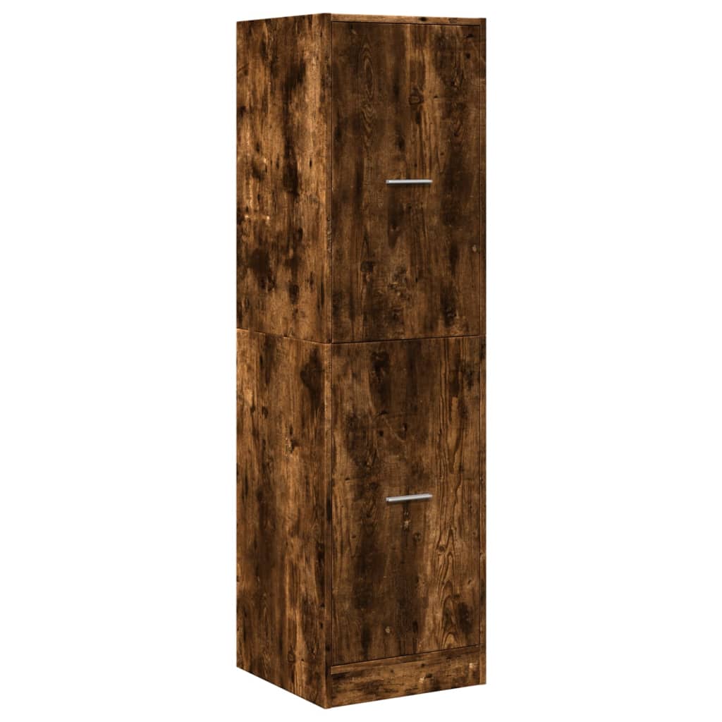 Apotekskap røkt eik 40x41x144,5 cm konstruert tre