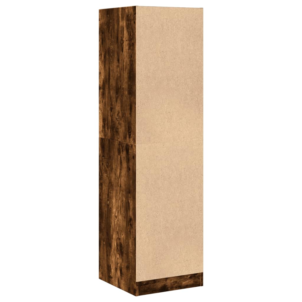 Apotekskap røkt eik 40x41x144,5 cm konstruert tre