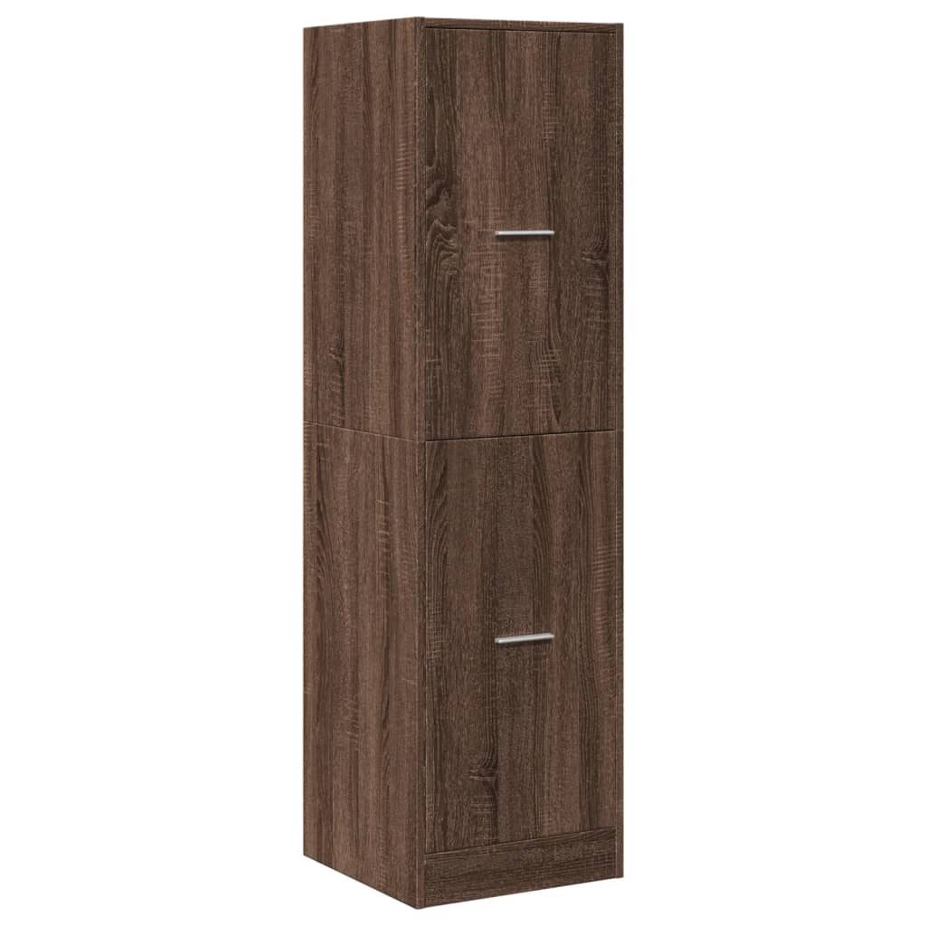 Apotekskap brun eik 40x41x144,5 cm konstruert tre
