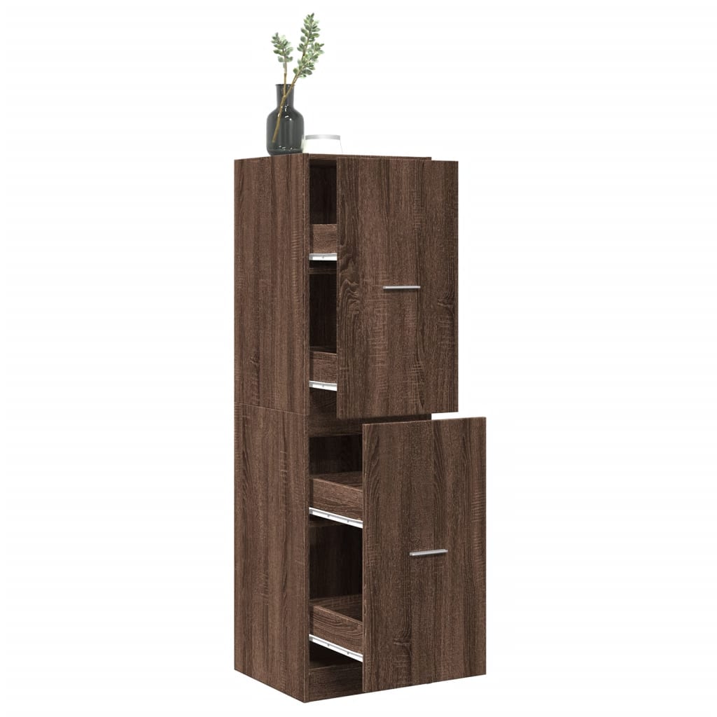 Apotekskap brun eik 40x41x144,5 cm konstruert tre