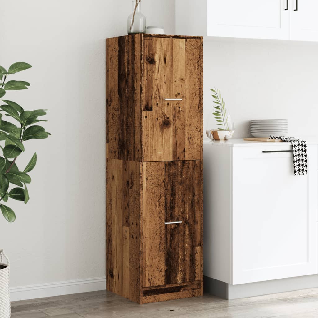 Apotekskap gammelt tre 40x41x144,5 cm konstruert tre