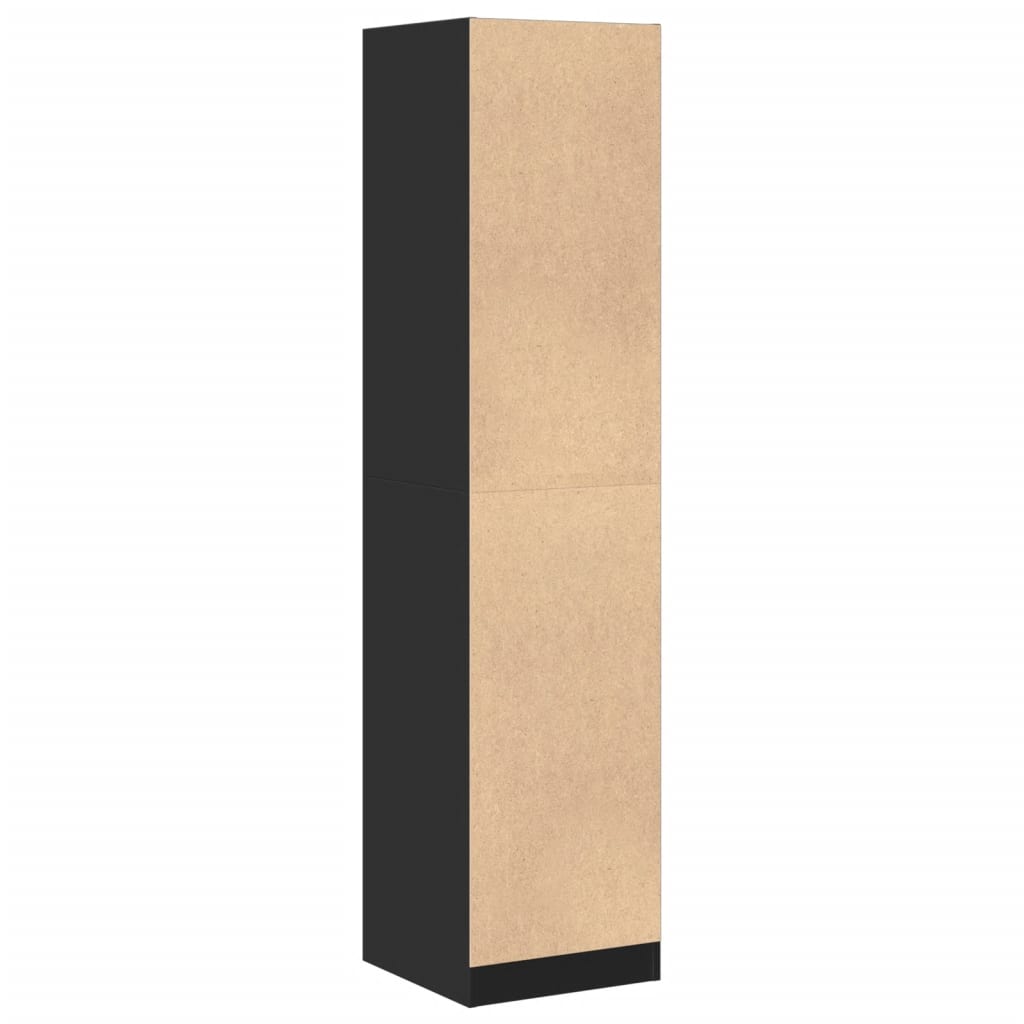 Apotekskap svart 40x41x174,5 cm konstruert tre