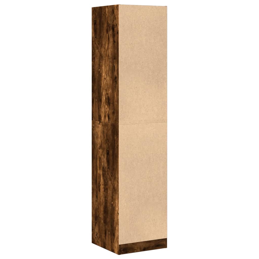 Apotekskap røkt eik 40x41x174,5 cm konstruert tre