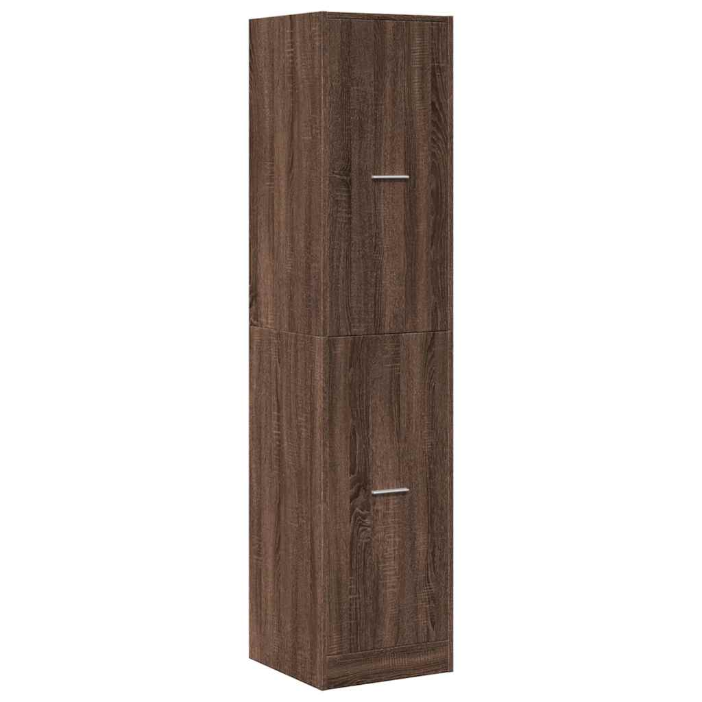 Apotekskap brun eik 40x41x174,5 cm konstruert tre