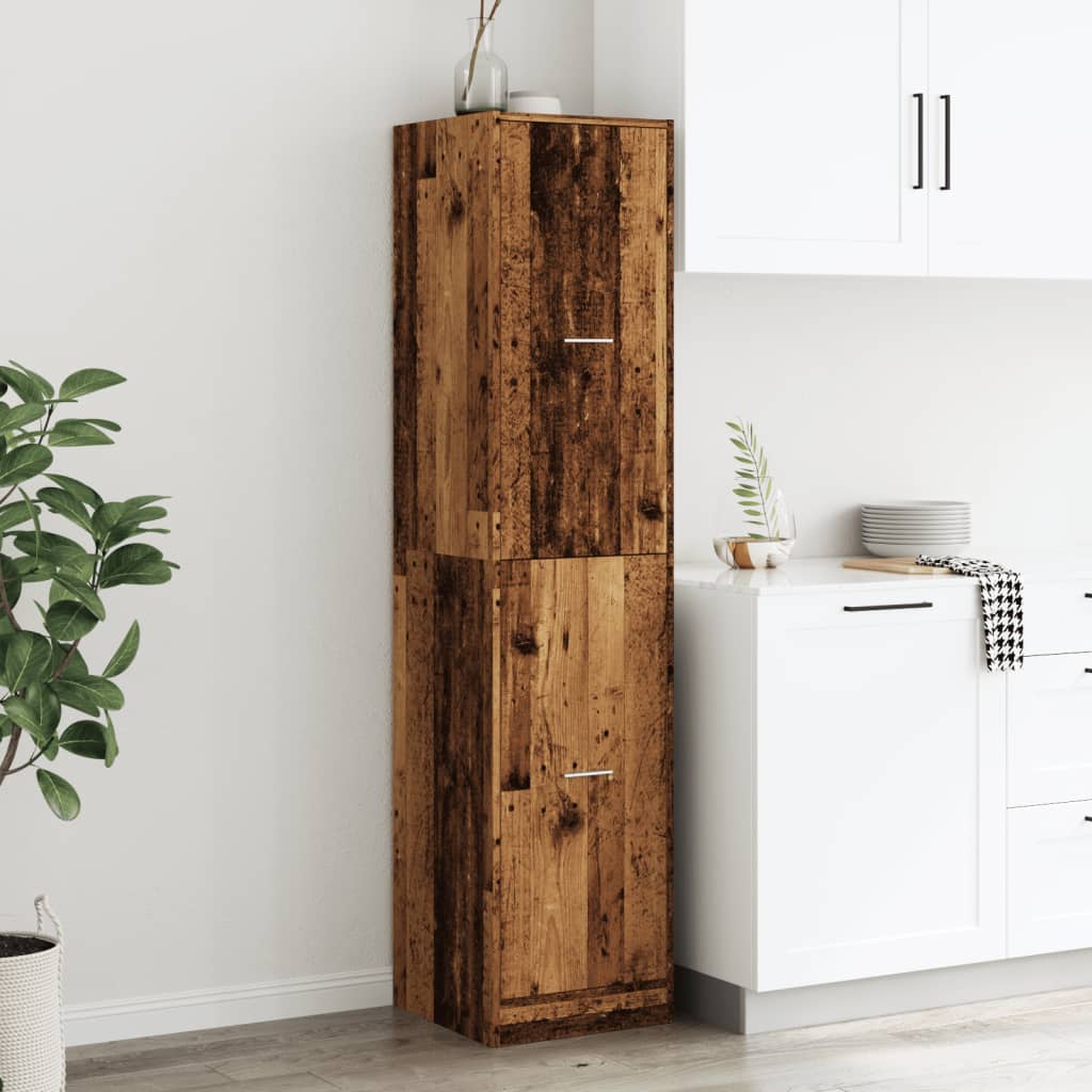 Apotekskap gammelt tre 40x41x174,5 cm konstruert tre