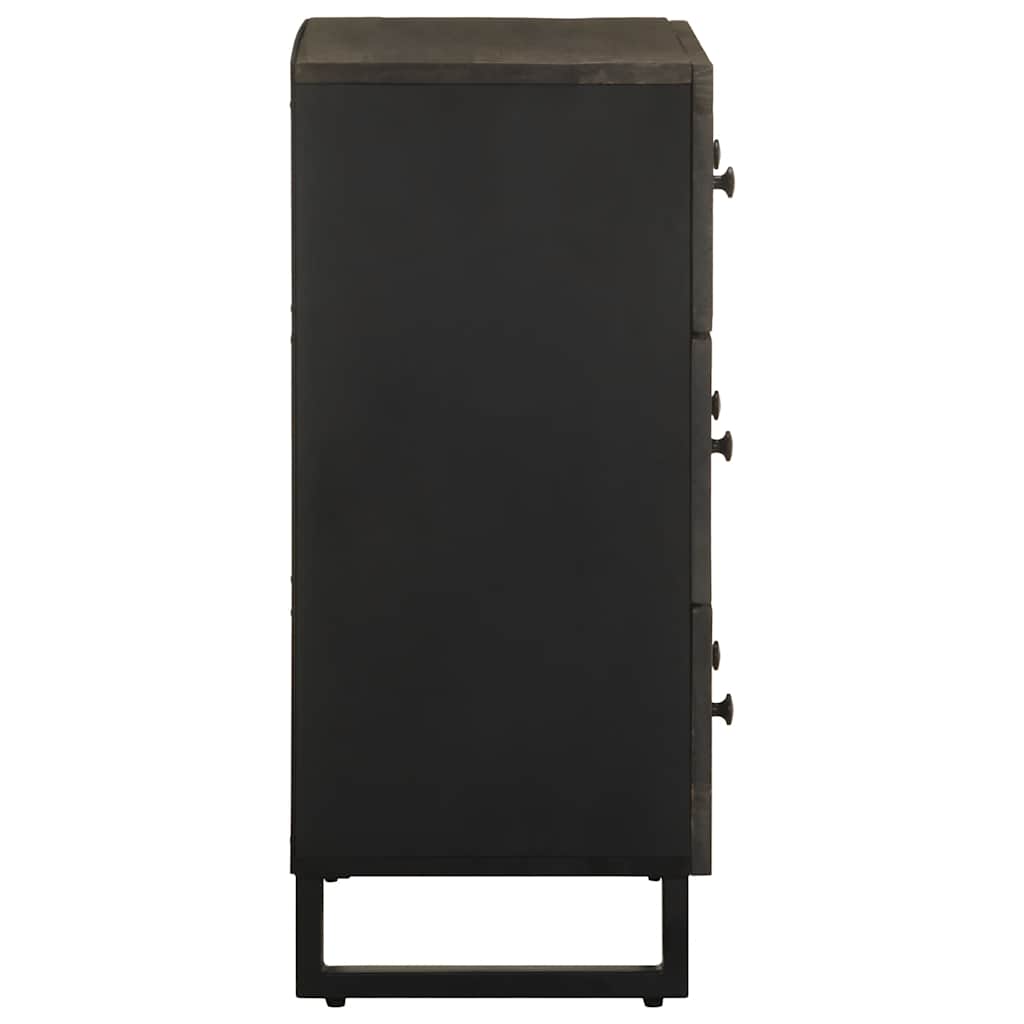 Skjenker 2 stk svart 60x33x75 cm heltre mango