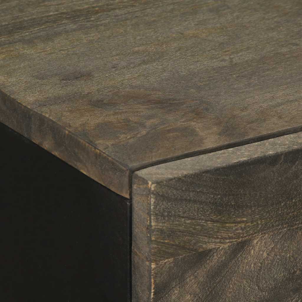 Skjenker 2 stk svart 60x33x75 cm heltre mango