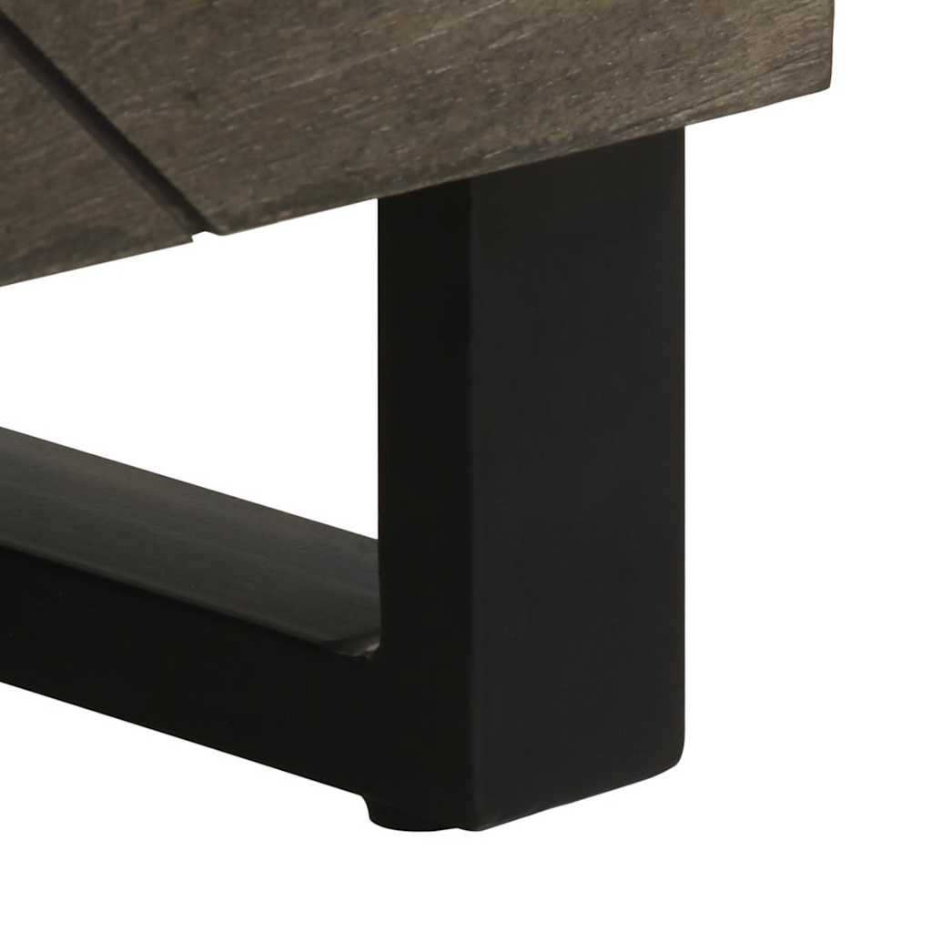 Skjenker 2 stk svart 60x33x75 cm heltre mango