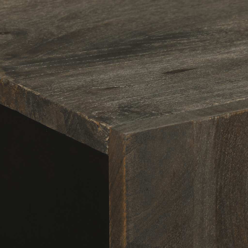 Skjenker 3 deler svart 60x33x75 cm heltre mango