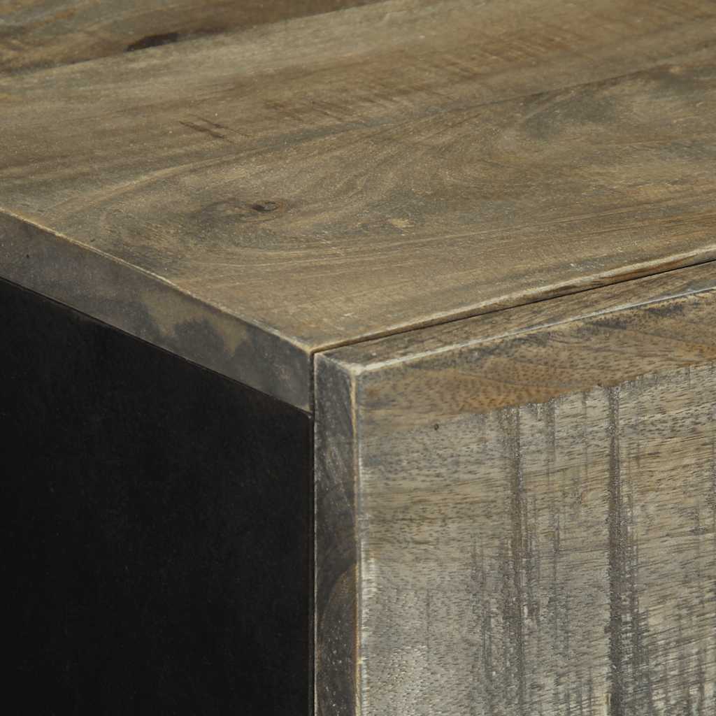 Skjenker 2 stk lysegrå 60x33,5x75 cm heltre mango