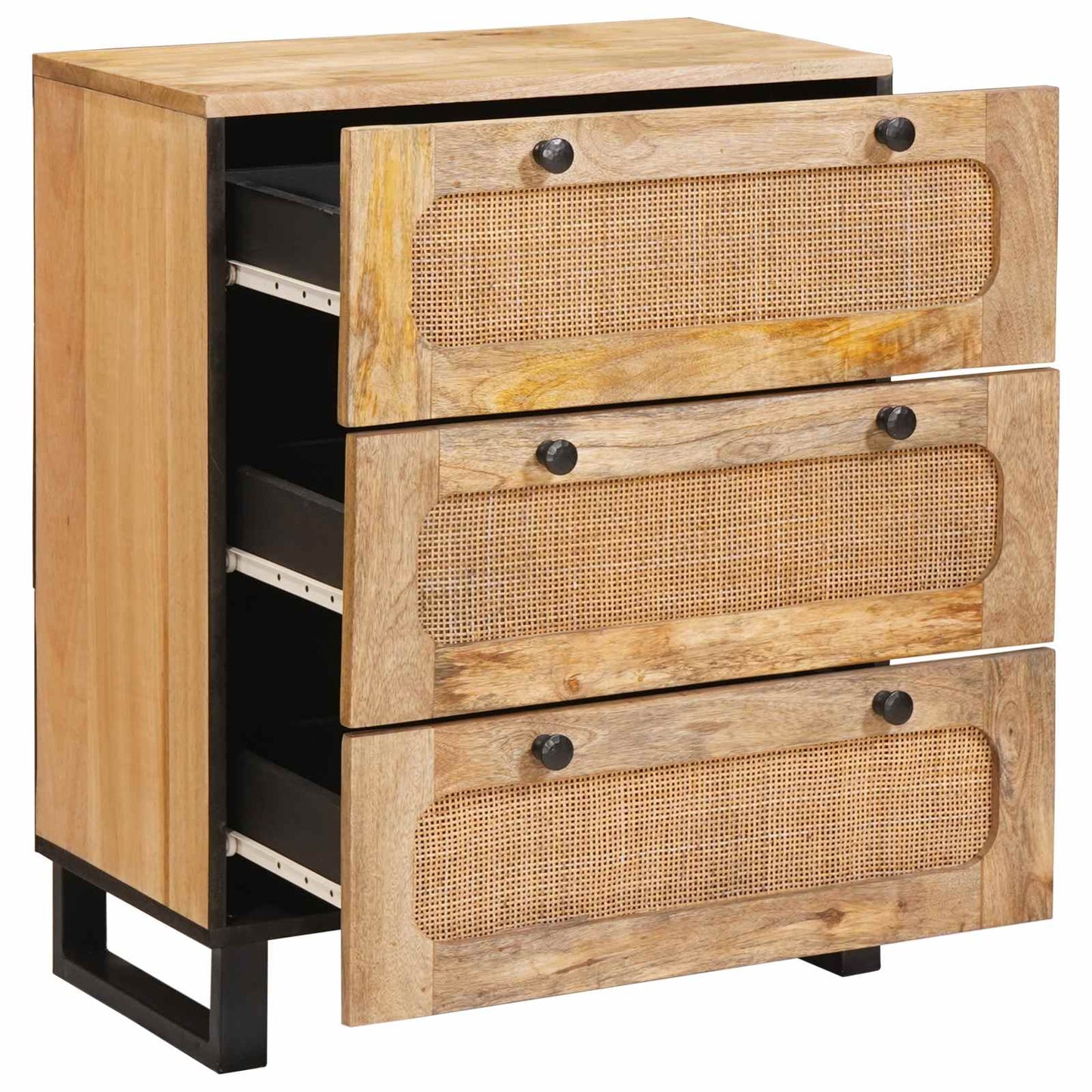 Serviesskap 2 pcs Brun 60 x 33 x 75 cm Massiv mango tre