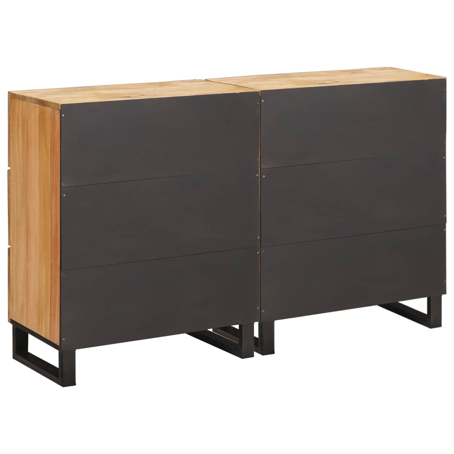 Serviesskap 2 pcs Brun 60 x 33 x 75 cm Massiv mango tre