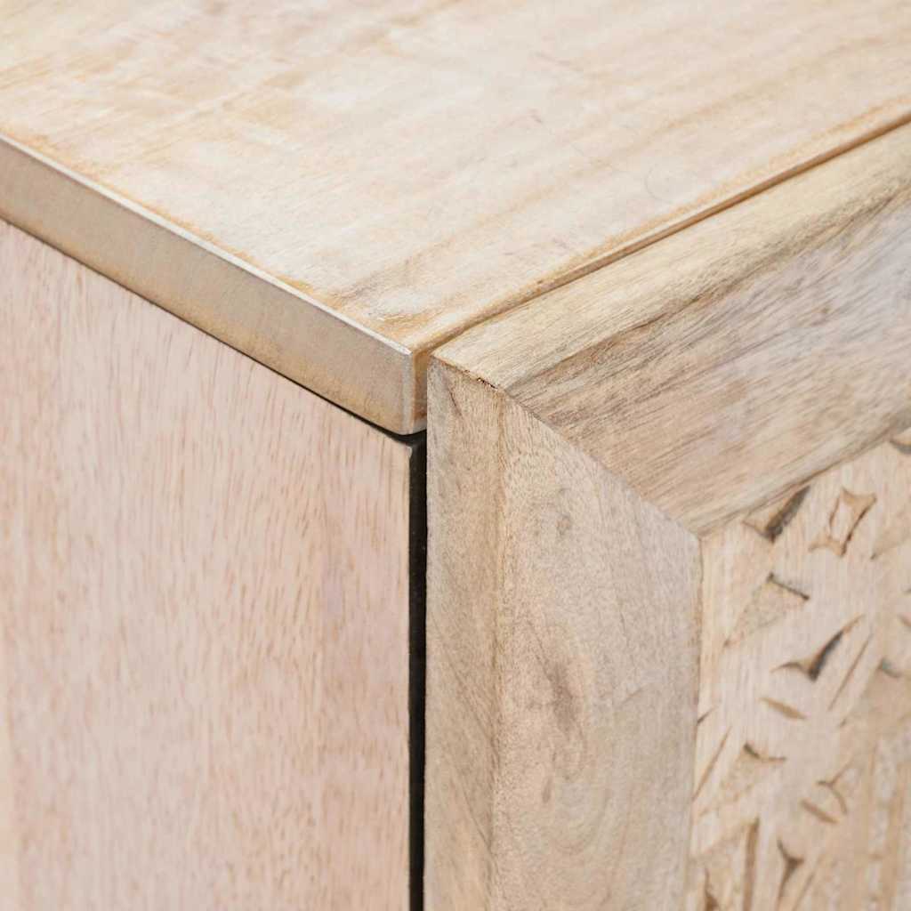 Serviesskap 3 pcs Hvit 180 x 33,5 x 75 cm heltre mango
