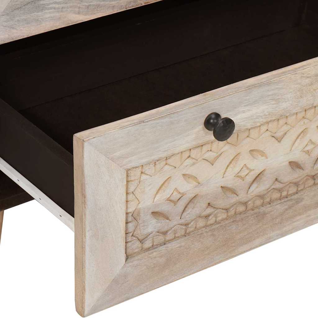 Serviesskap 3 pcs Hvit 180 x 33,5 x 75 cm heltre mango
