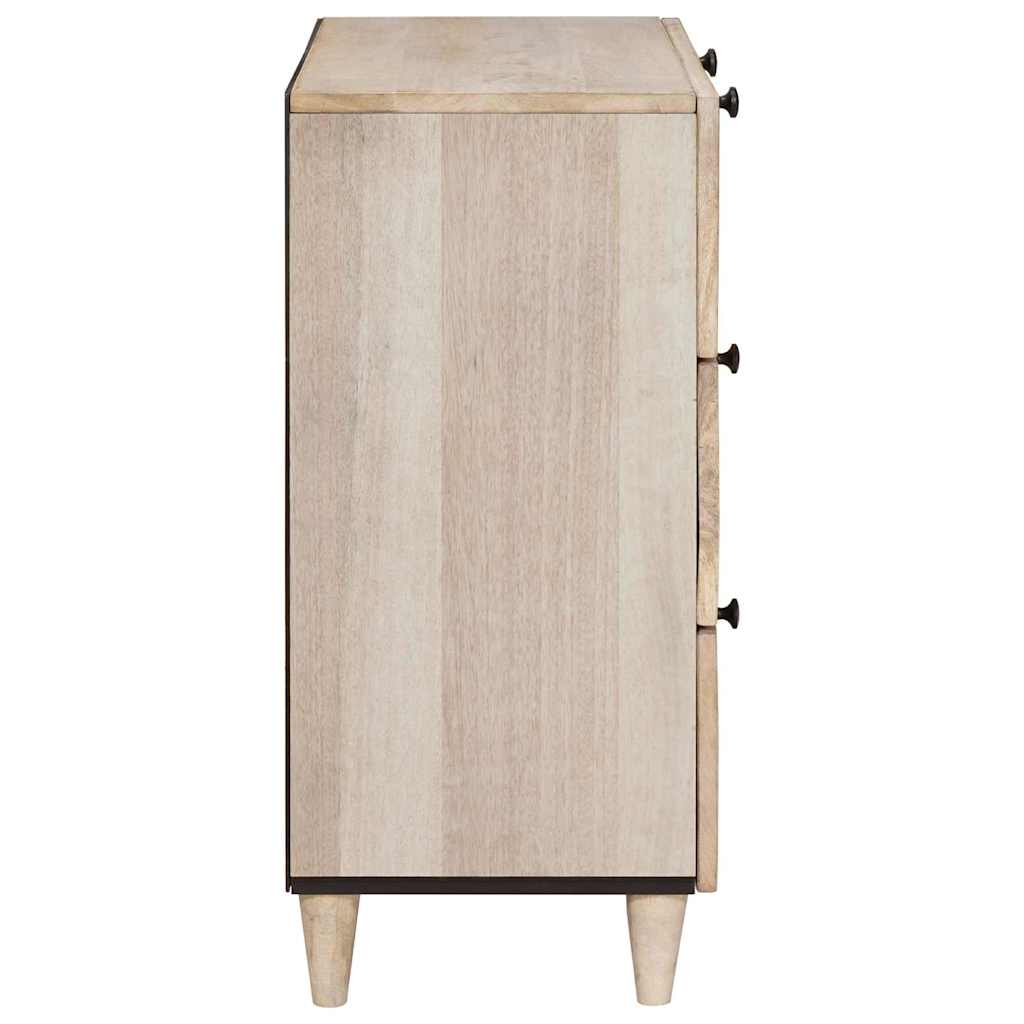 Serviesskap 3 pcs Hvit 180 x 33,5 x 75 cm heltre mango