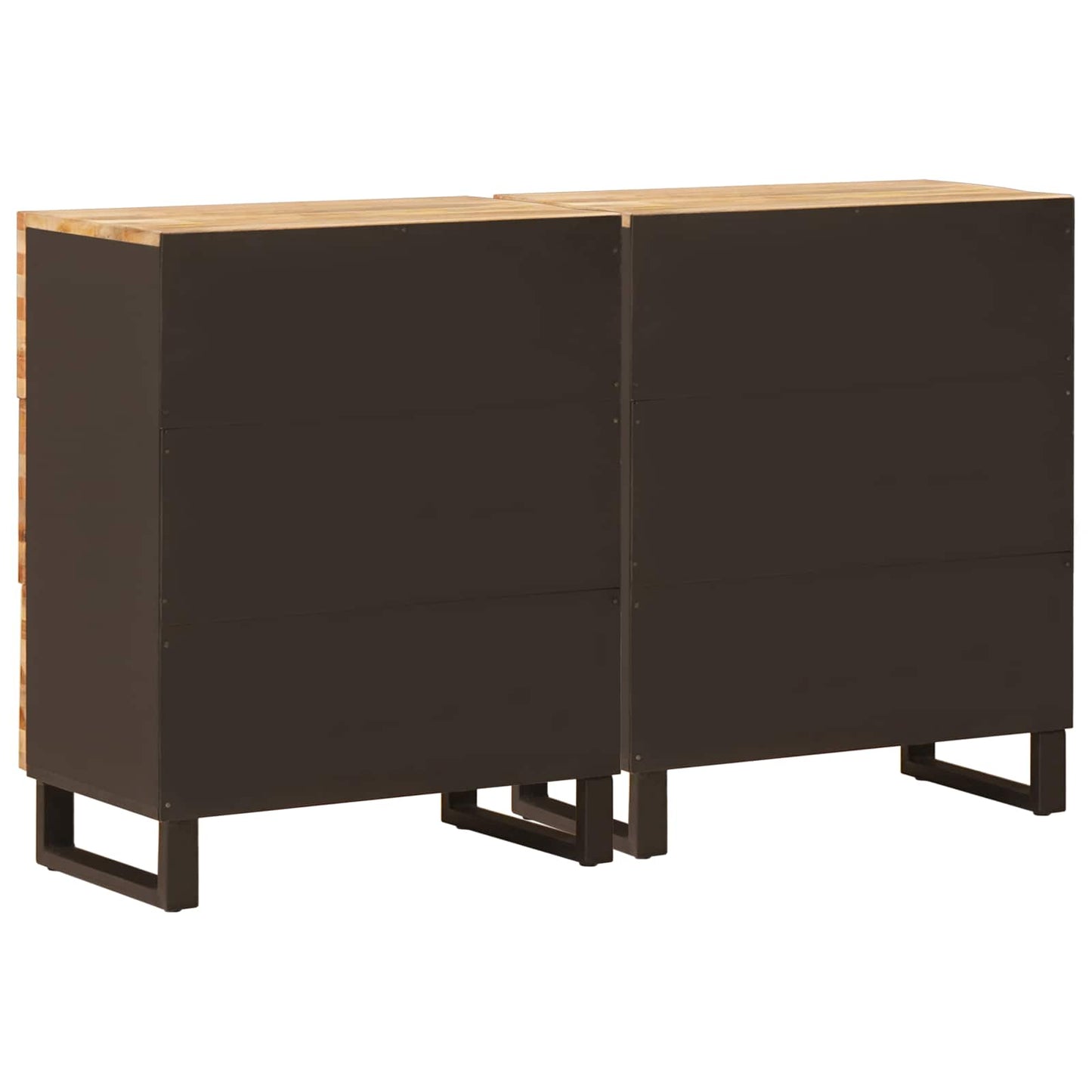 Serviesskap 2 pcs Brun 60 x 33 x 75 cm Massiv mango tre