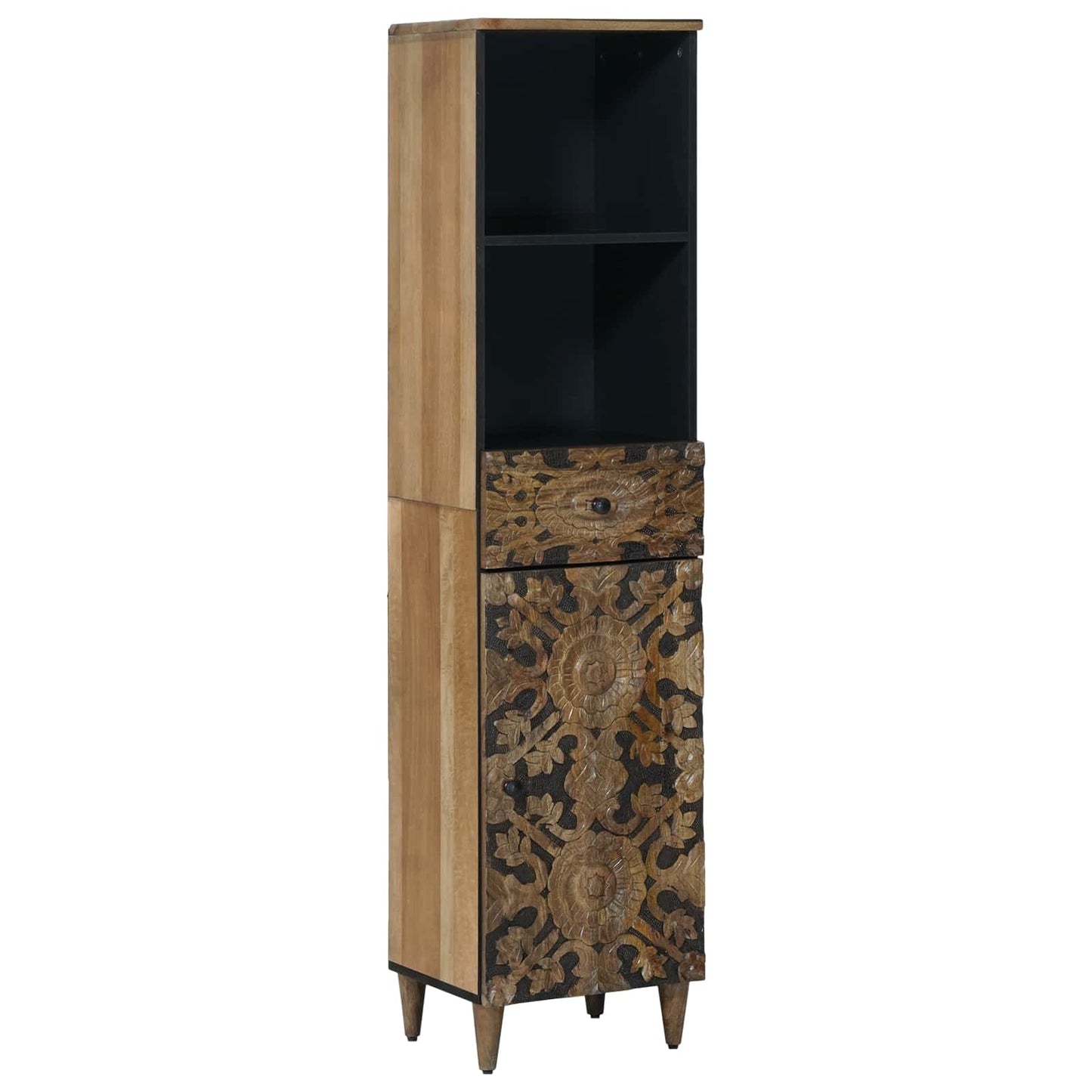 Baderomsinnredningssett 4 stk. Brun 62 x 33 x 58 cm