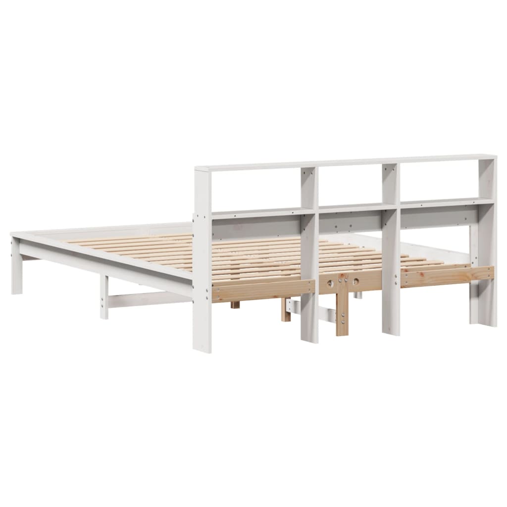 Sengeramme uten madrass hvit 135x190 cm heltre furu