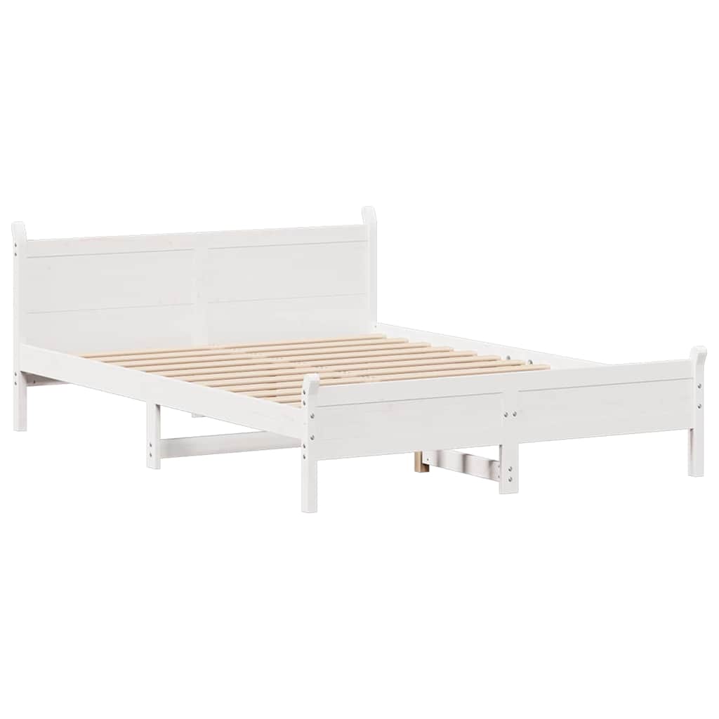 Sengeramme uten madrass hvit 120x200 cm heltre furu