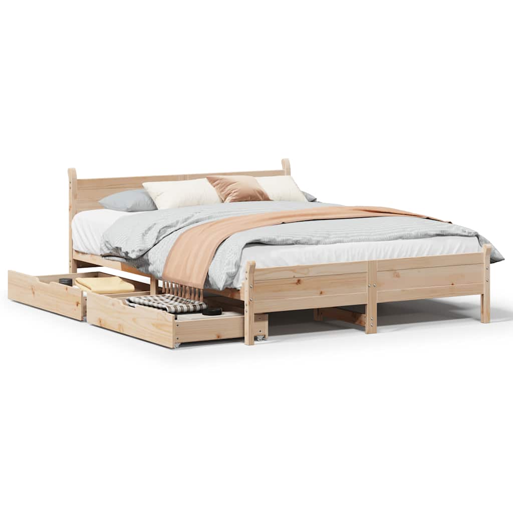 Sengeramme uten madrass 140x190 cm heltre furu