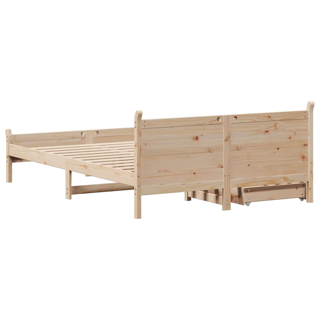 Sengeramme uten madrass 120x190 cm heltre furu