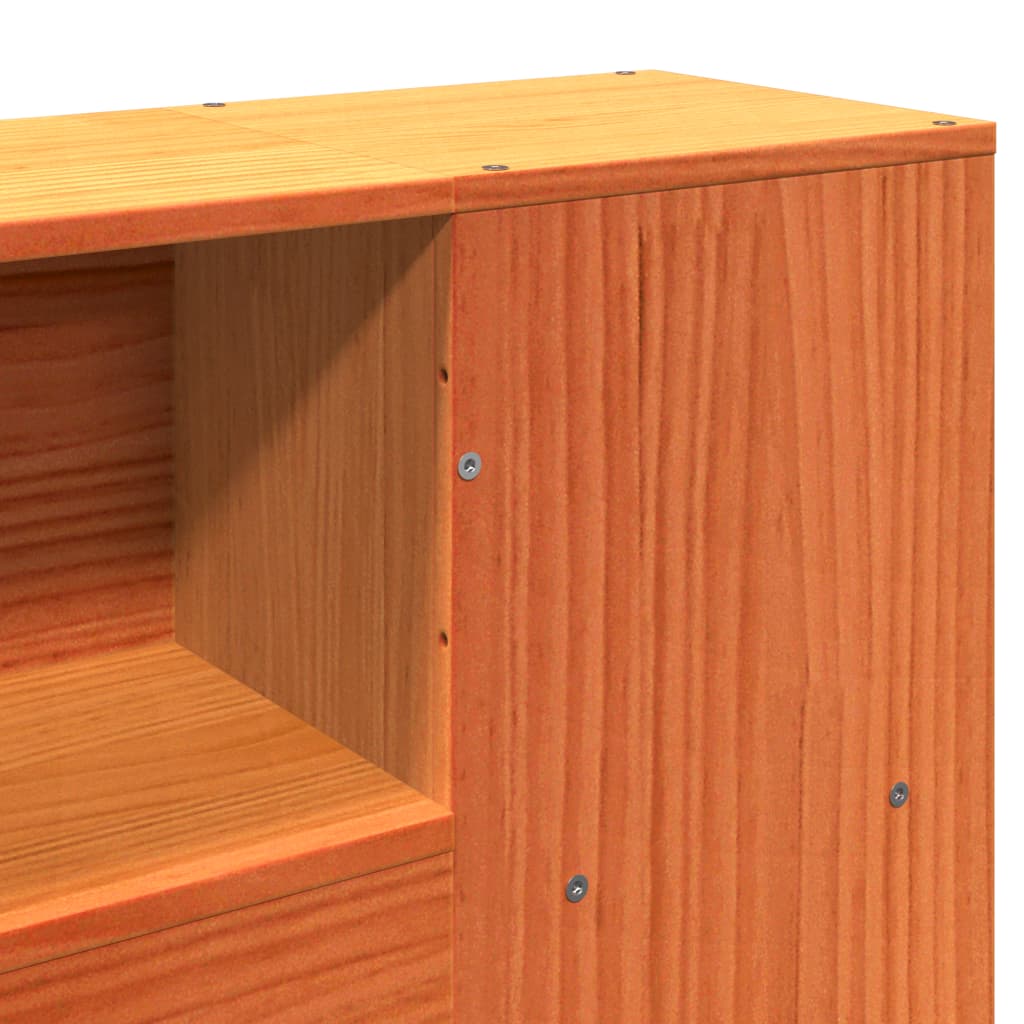 Sengeramme uten madrass voksbrun 140x190 cm heltre furu