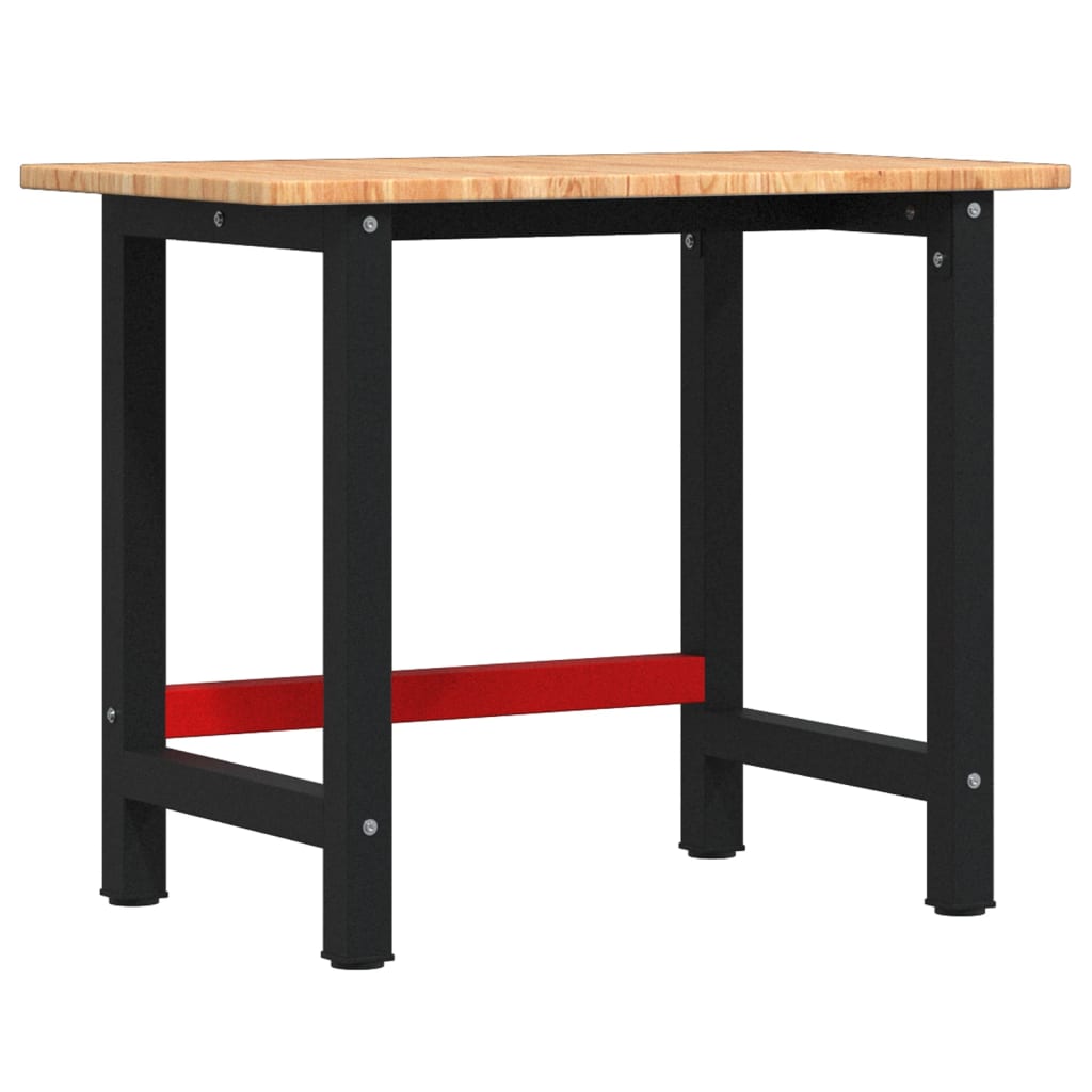 Arbeidsbenk lysebrun 100x60x81,5 cm heltre eik rektangulær vidaXL
