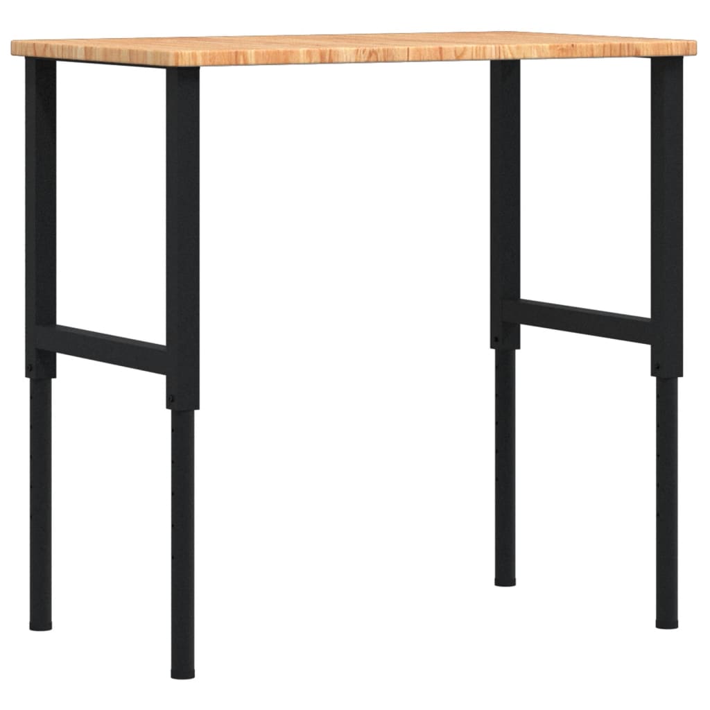 Arbeidsbenk lysebrun 100x60x(71,5-98) cm heltre eik rektangulær vidaXL