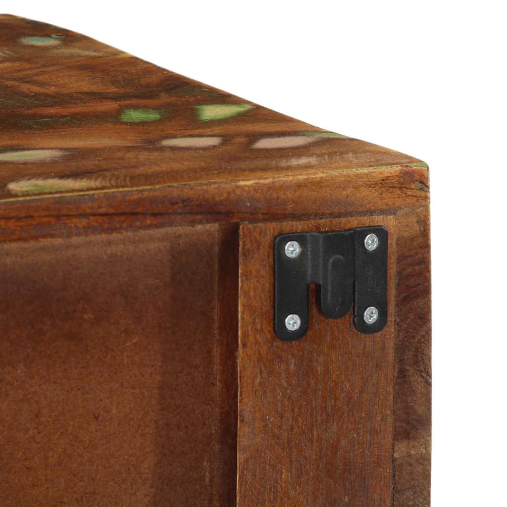 Veggmontert TV-benk 60x30x19 cm gjenvunnet heltre