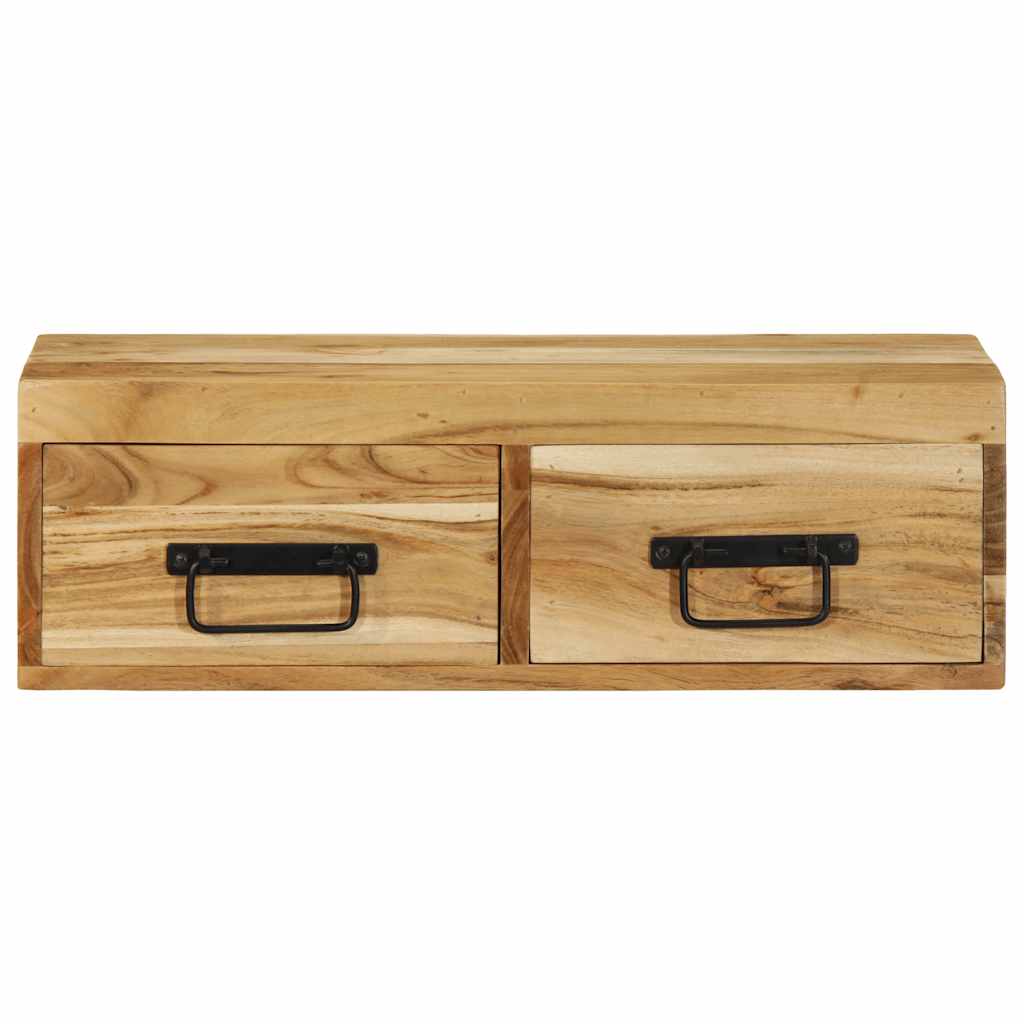 Veggmontert TV-benk 60x30x19 cm heltre akasie