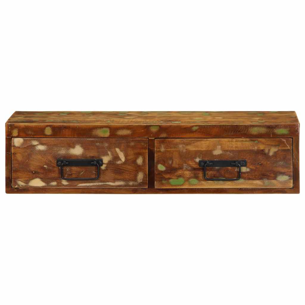 Veggmontert TV-benk 80x30x19 cm gjenvunnet heltre